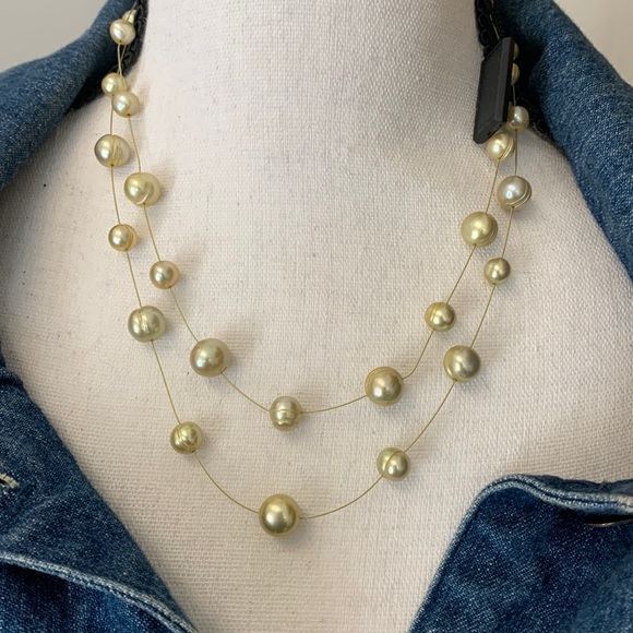 Honora Pearls Necklace in Pistachio Green